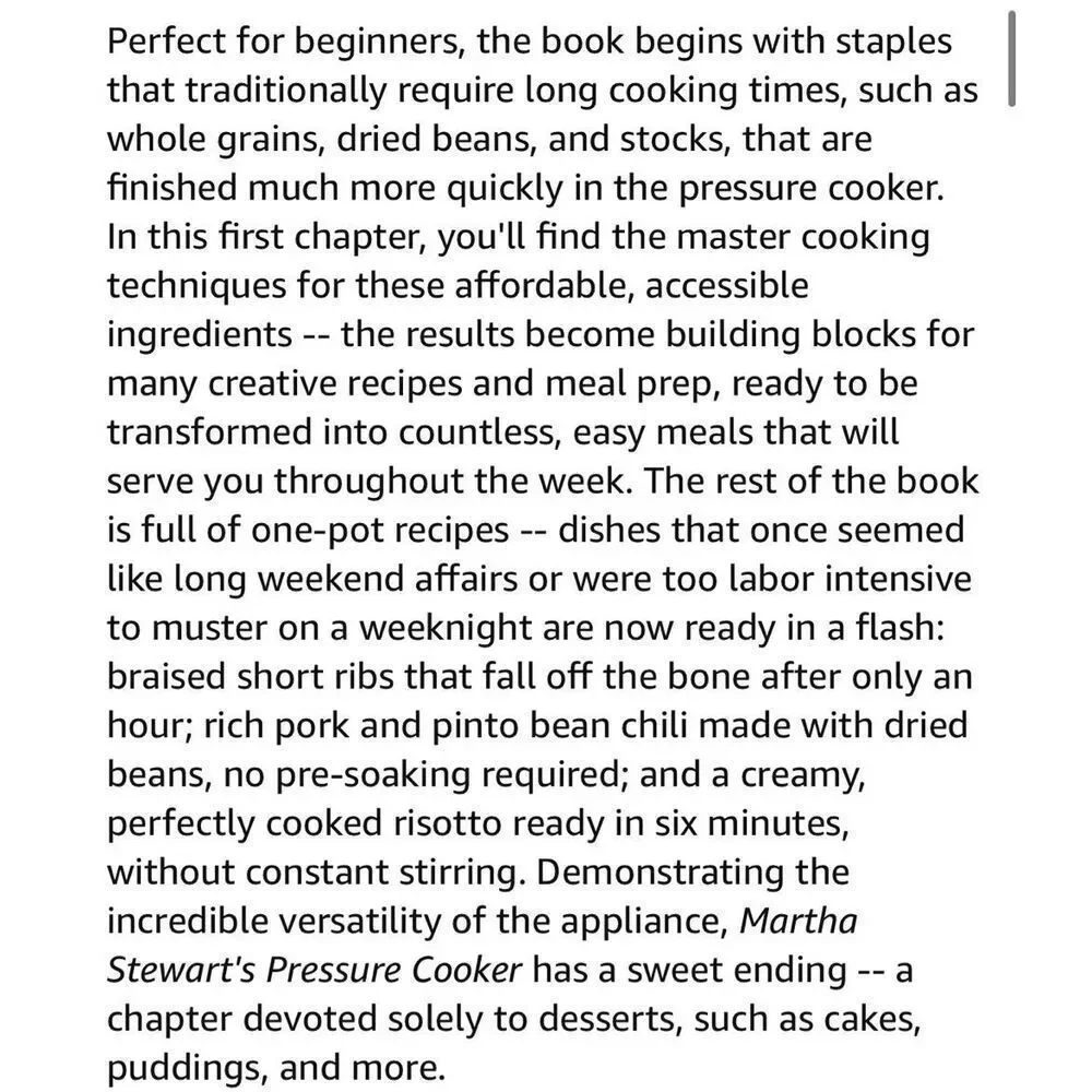 Martha Stewart's Pressure Cooker Multicooker Instant Pot‎ Fabulous Recipes EUC